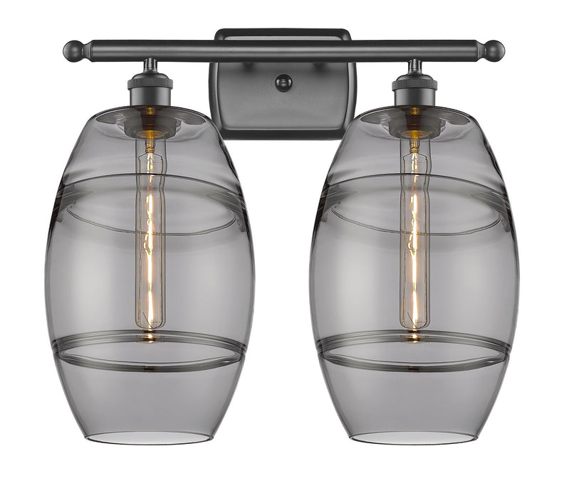 Innovations 516-2W-OB-G557-8SM Two Light Bath Vanity, Oil Rubbed Bronze