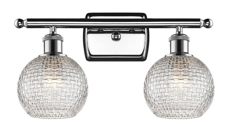 Innovations 516-2W-PC-G122C-6CL Two Light Bath Vanity, Polished Chrome