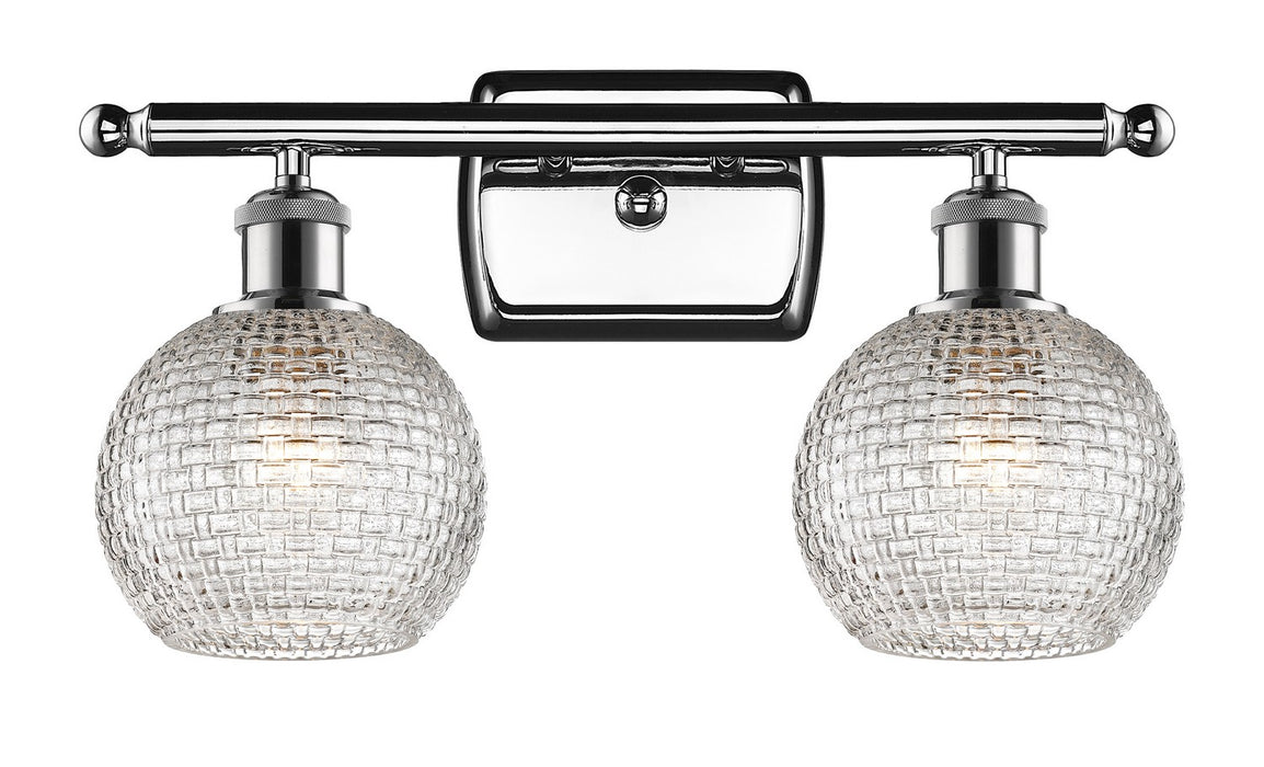 Innovations 516-2W-PC-G122C-6CL Two Light Bath Vanity, Polished Chrome
