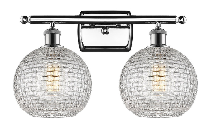 Innovations 516-2W-PC-G122C-8CL Two Light Bath Vanity, Polished Chrome