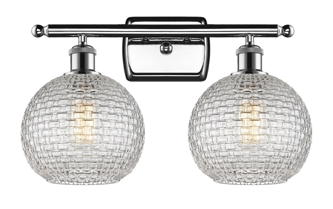 Innovations 516-2W-PC-G122C-8CL Two Light Bath Vanity, Polished Chrome