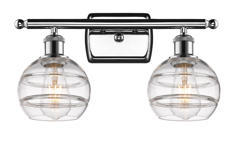 Innovations 516-2W-PC-G556-6CL Two Light Bath Vanity, Polished Chrome