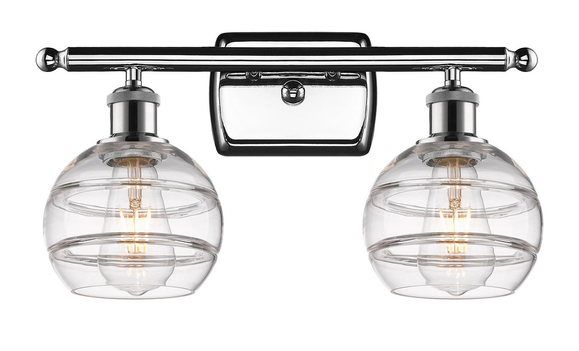 Innovations 516-2W-PC-G556-6CL Two Light Bath Vanity, Polished Chrome