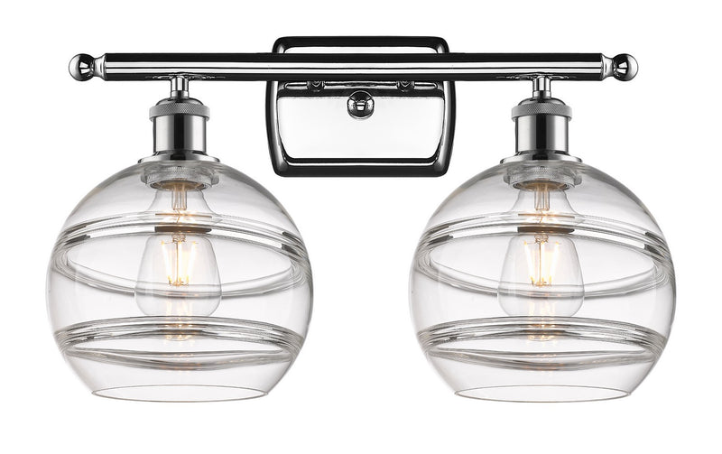 Innovations 516-2W-PC-G556-8CL Two Light Bath Vanity, Polished Chrome