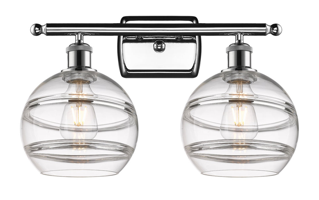 Innovations 516-2W-PC-G556-8CL Two Light Bath Vanity, Polished Chrome