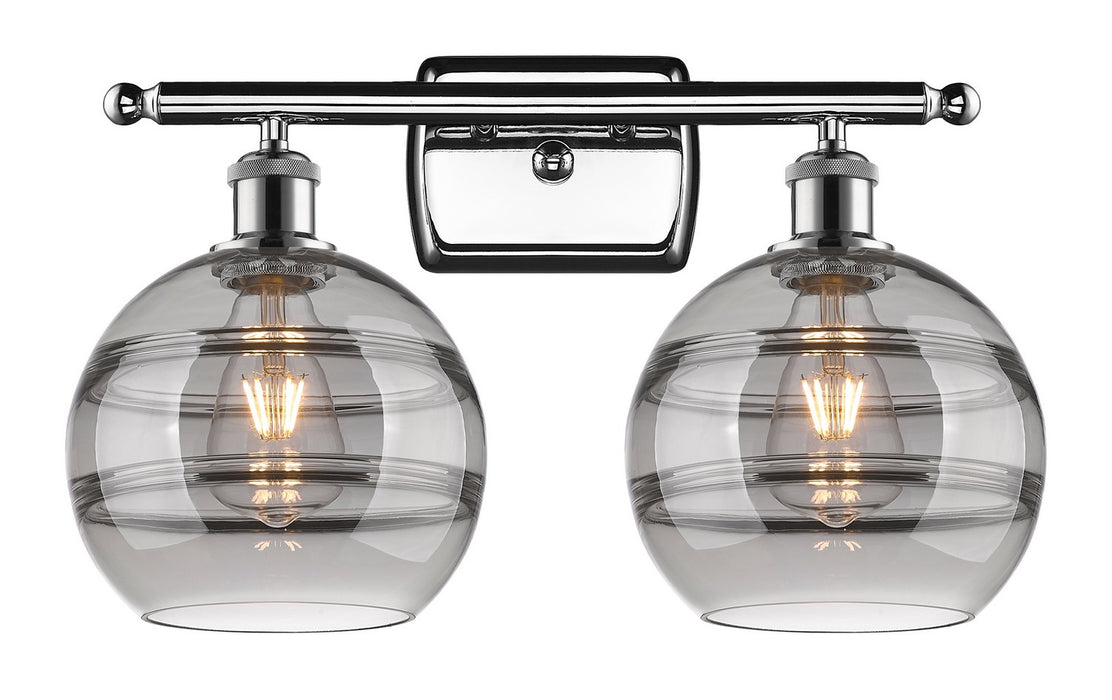 Innovations 516-2W-PC-G556-8SM Two Light Bath Vanity, Polished Chrome