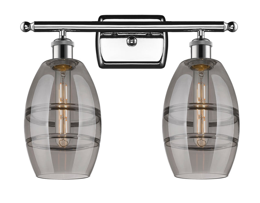 Innovations 516-2W-PC-G557-6SM Two Light Bath Vanity, Polished Chrome