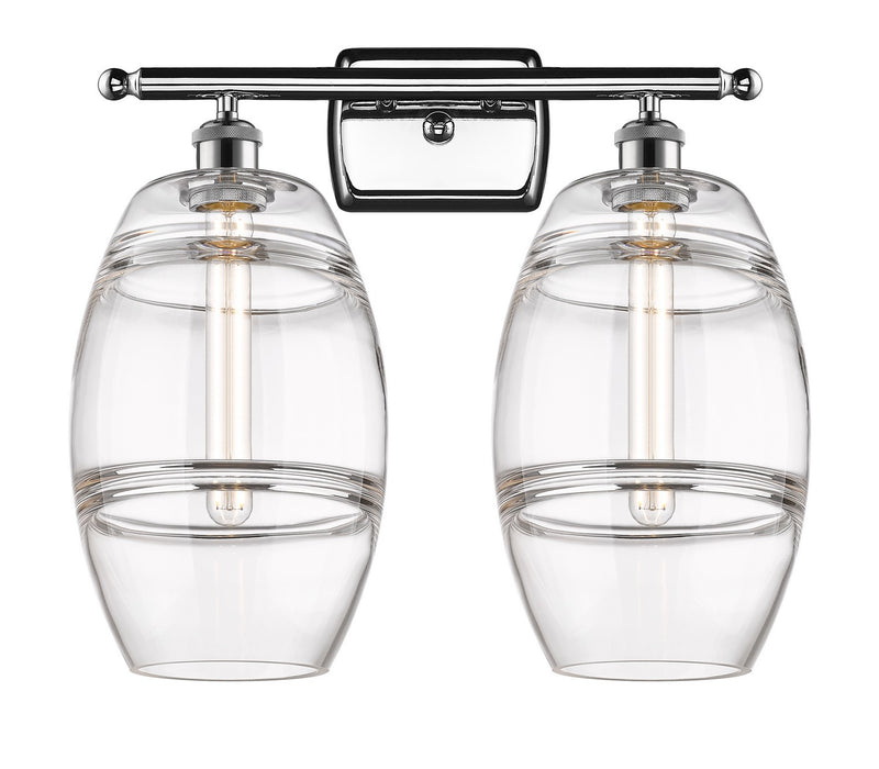 Innovations 516-2W-PC-G557-8CL Two Light Bath Vanity, Polished Chrome