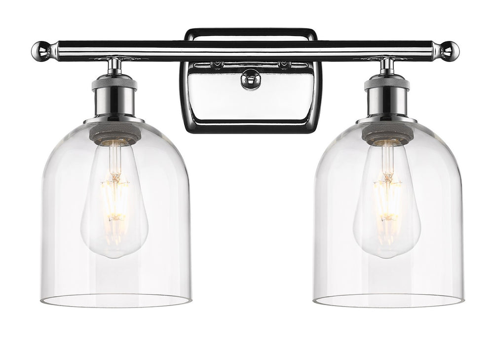 Innovations 516-2W-PC-G558-6CL Two Light Bath Vanity, Polished Chrome