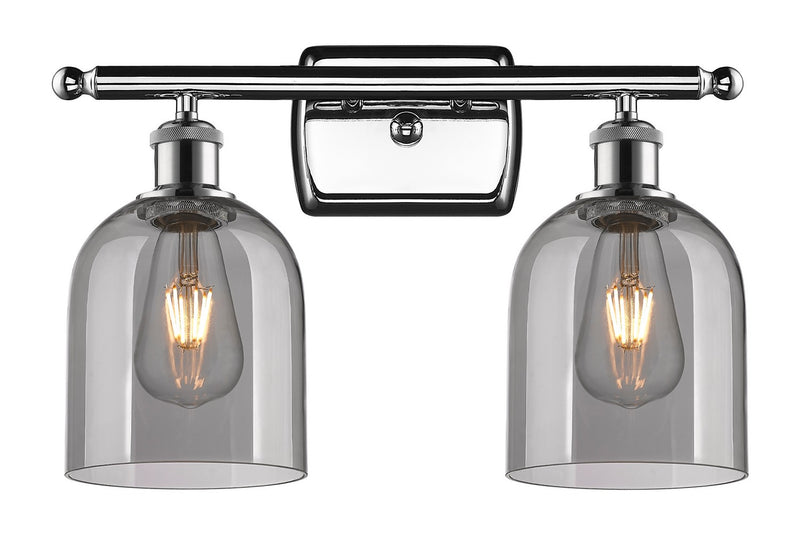 Innovations 516-2W-PC-G558-6SM Two Light Bath Vanity, Polished Chrome