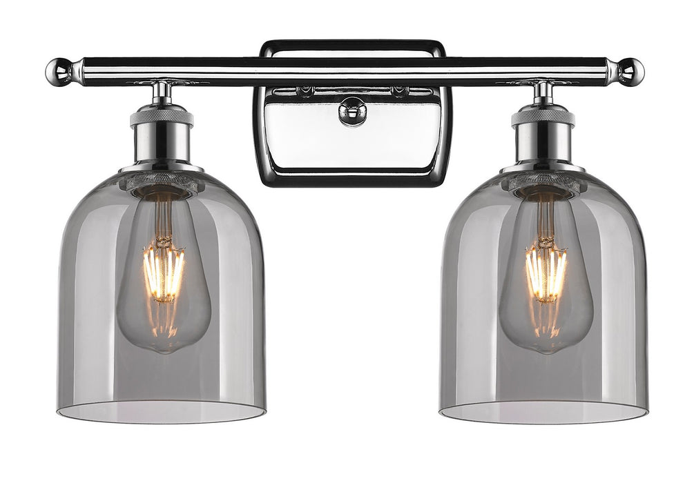 Innovations 516-2W-PC-G558-6SM Two Light Bath Vanity, Polished Chrome