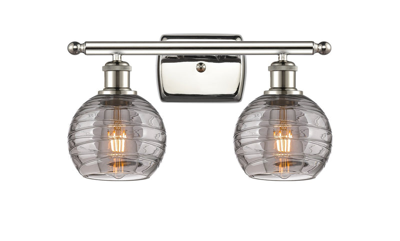 Innovations 516-2W-PN-G1213-6SM Two Light Bath Vanity, Polished Nickel
