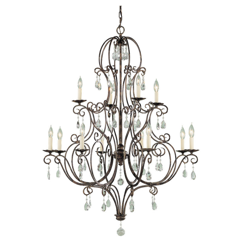 Generation Lighting F1938/8+4MBZ 12 Light Chandelier, Mocha Bronze