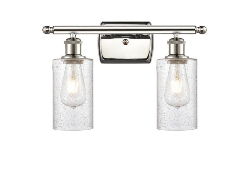 Innovations 516-2W-PN-G804 Two Light Bath Vanity, Polished Nickel