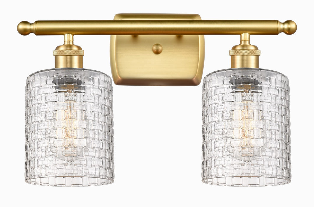 Innovations 516-2W-SG-G112C-5CL Two Light Bath Vanity, Satin Gold