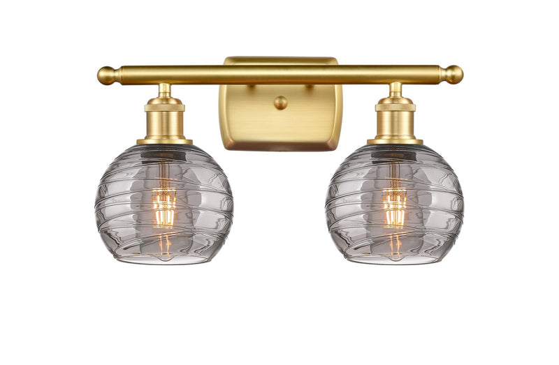 Innovations 516-2W-SG-G1213-6SM Two Light Bath Vanity, Satin Gold