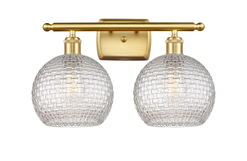 Innovations 516-2W-SG-G122C-8CL Two Light Bath Vanity, Satin Gold