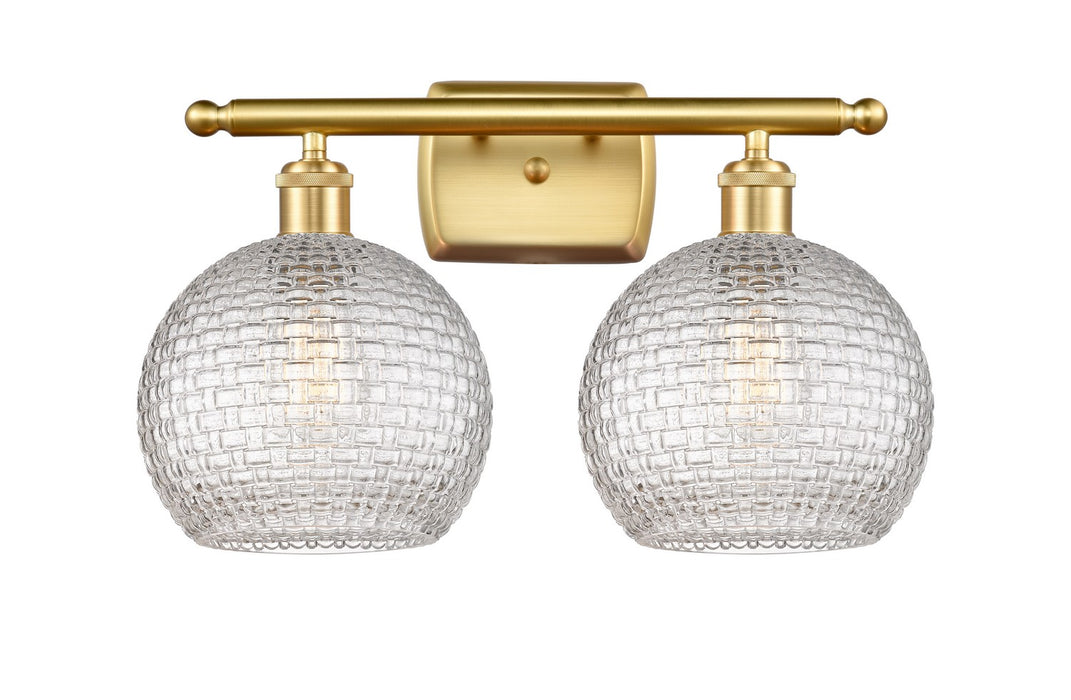 Innovations 516-2W-SG-G122C-8CL Two Light Bath Vanity, Satin Gold