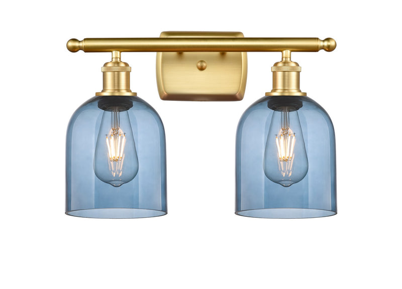 Innovations 516-2W-SG-G558-6BL Two Light Bath Vanity, Satin Gold