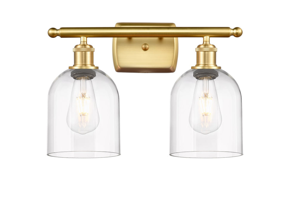 Innovations 516-2W-SG-G558-6CL Two Light Bath Vanity, Satin Gold