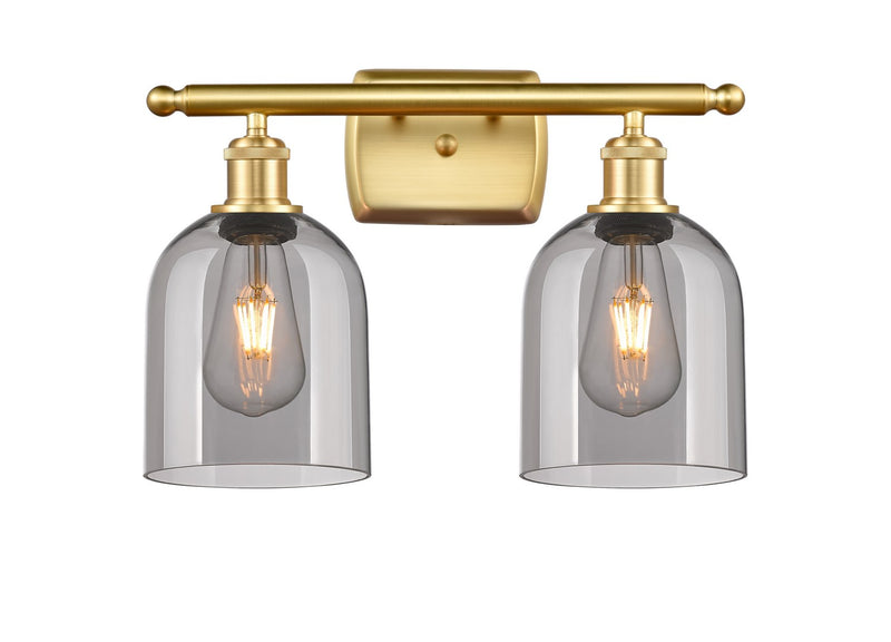Innovations 516-2W-SG-G558-6SM Two Light Bath Vanity, Satin Gold
