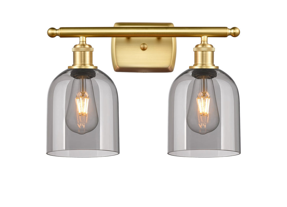Innovations 516-2W-SG-G558-6SM Two Light Bath Vanity, Satin Gold