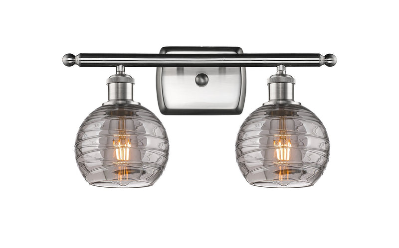 Innovations 516-2W-SN-G1213-6SM Two Light Bath Vanity, Brushed Satin Nickel