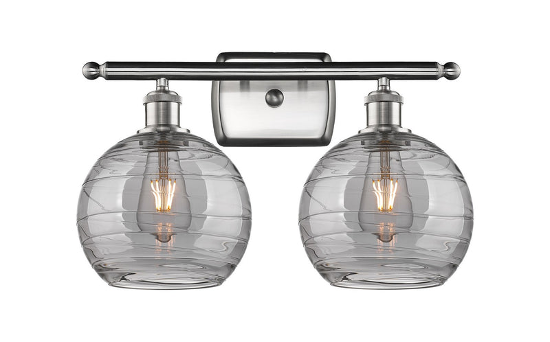 Innovations 516-2W-SN-G1213-8SM Two Light Bath Vanity, Brushed Satin Nickel