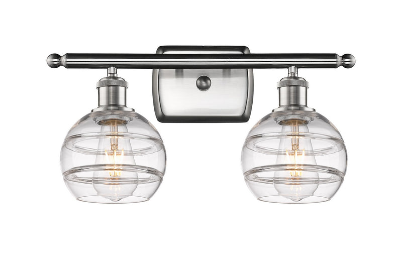 Innovations 516-2W-SN-G556-6CL Two Light Bath Vanity, Brushed Satin Nickel