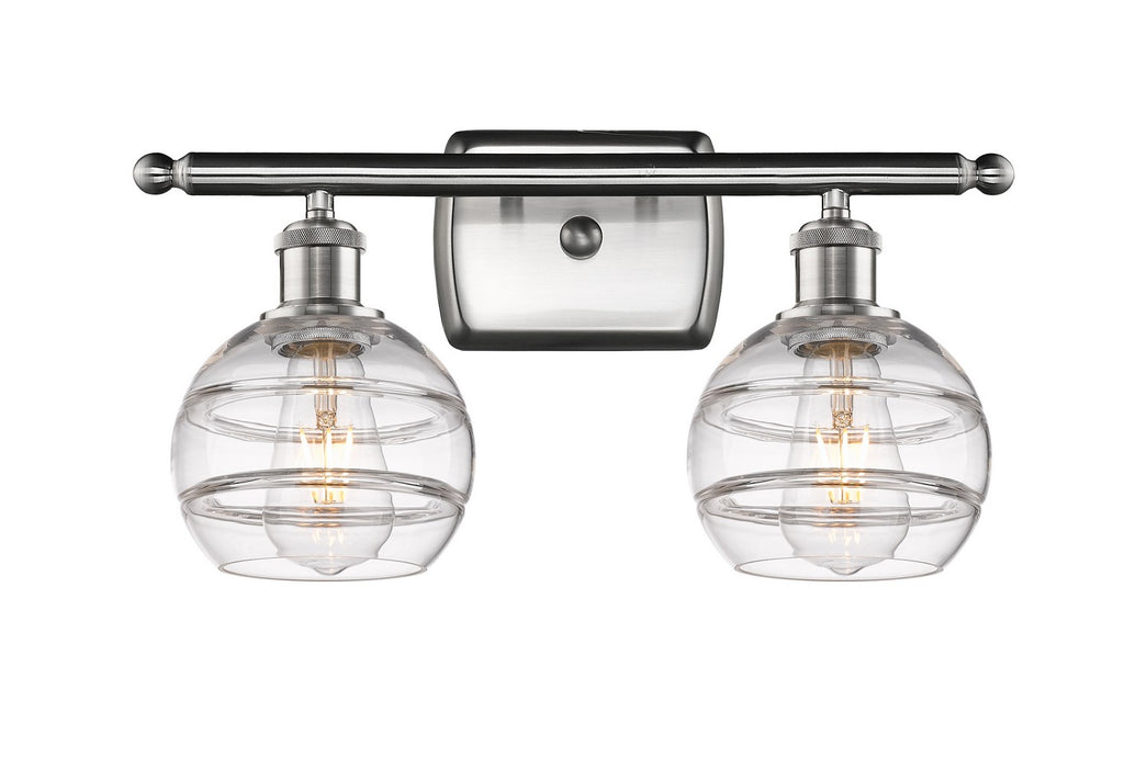 Innovations 516-2W-SN-G556-6CL Two Light Bath Vanity, Brushed Satin Nickel