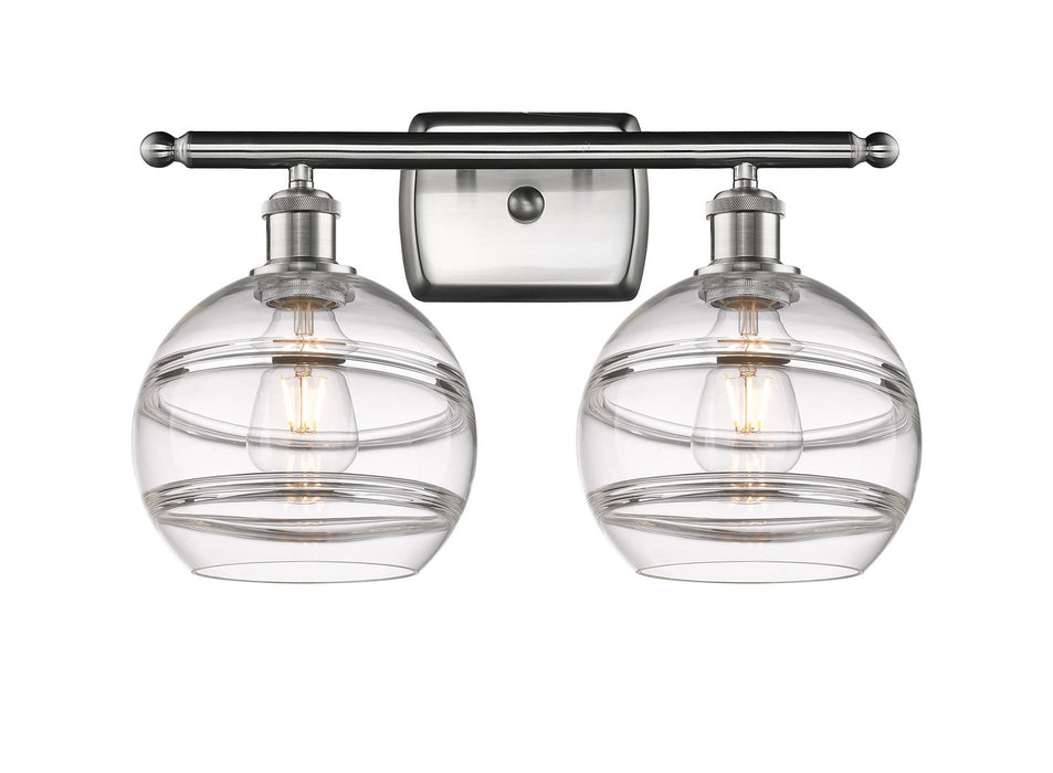 Innovations 516-2W-SN-G556-8CL Two Light Bath Vanity, Brushed Satin Nickel
