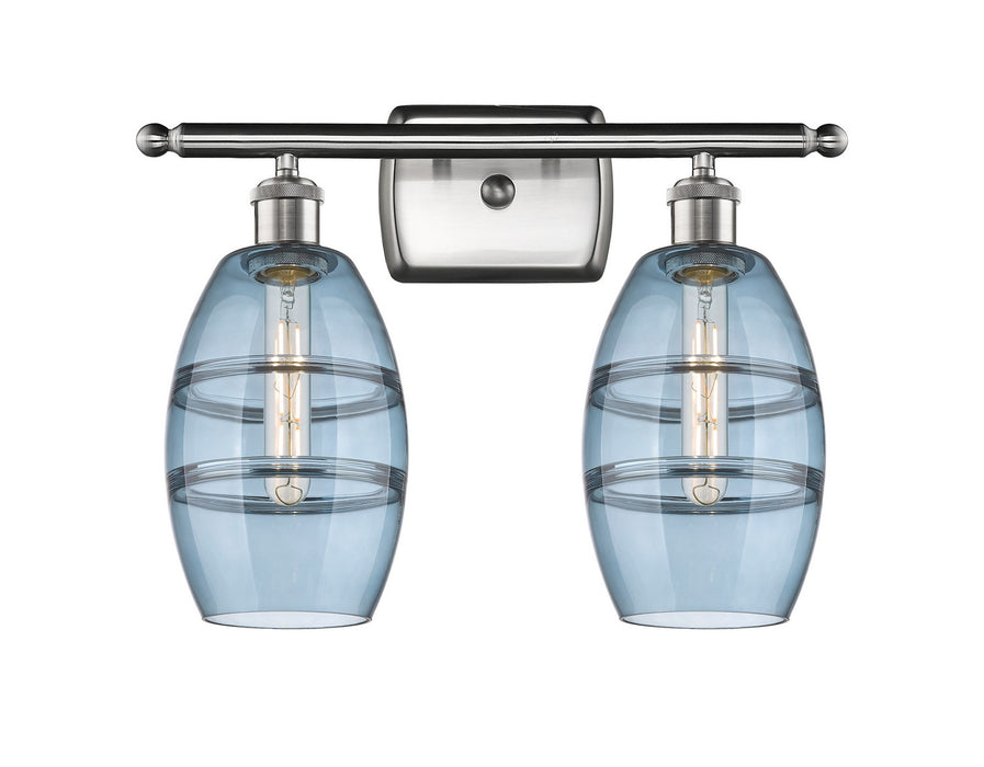 Innovations 516-2W-SN-G557-6BL Two Light Bath Vanity, Brushed Satin Nickel