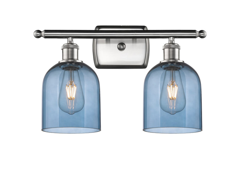 Innovations 516-2W-SN-G558-6BL Two Light Bath Vanity, Brushed Satin Nickel