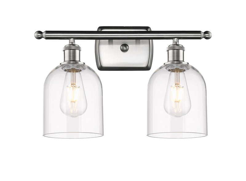 Innovations 516-2W-SN-G558-6CL Two Light Bath Vanity, Brushed Satin Nickel