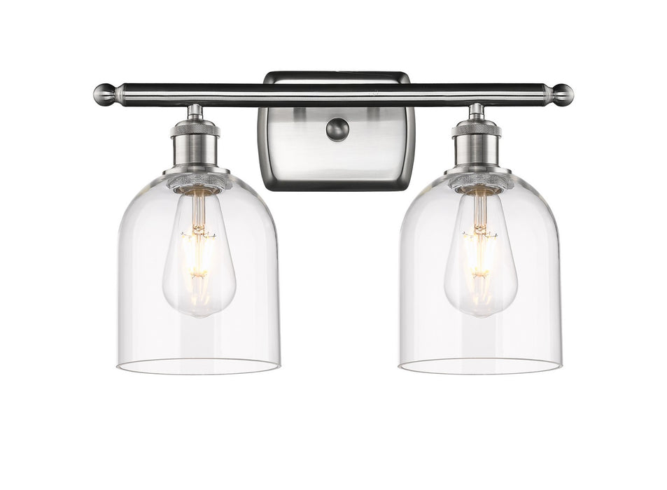 Innovations 516-2W-SN-G558-6CL Two Light Bath Vanity, Brushed Satin Nickel