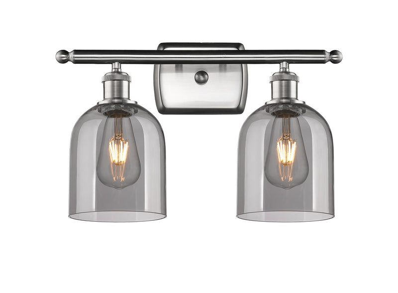 Innovations 516-2W-SN-G558-6SM Two Light Bath Vanity, Brushed Satin Nickel