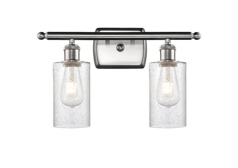 Innovations 516-2W-SN-G804 Two Light Bath Vanity, Brushed Satin Nickel