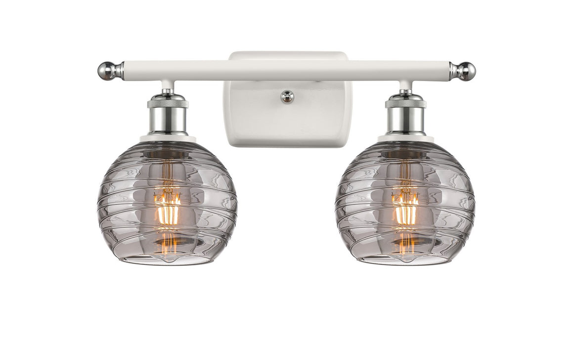 Innovations 516-2W-WPC-G1213-6SM Two Light Bath Vanity, White Polished Chrome