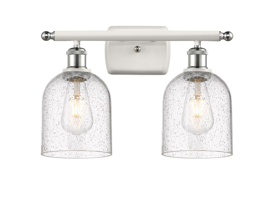 Innovations 516-2W-WPC-G558-6SDY Two Light Bath Vanity, White Polished Chrome