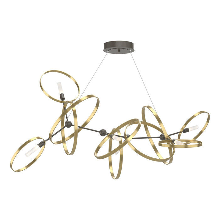 Hubbardton Forge 138920-SKT-STND-07-86 Six Light Pendant, Dark Smoke