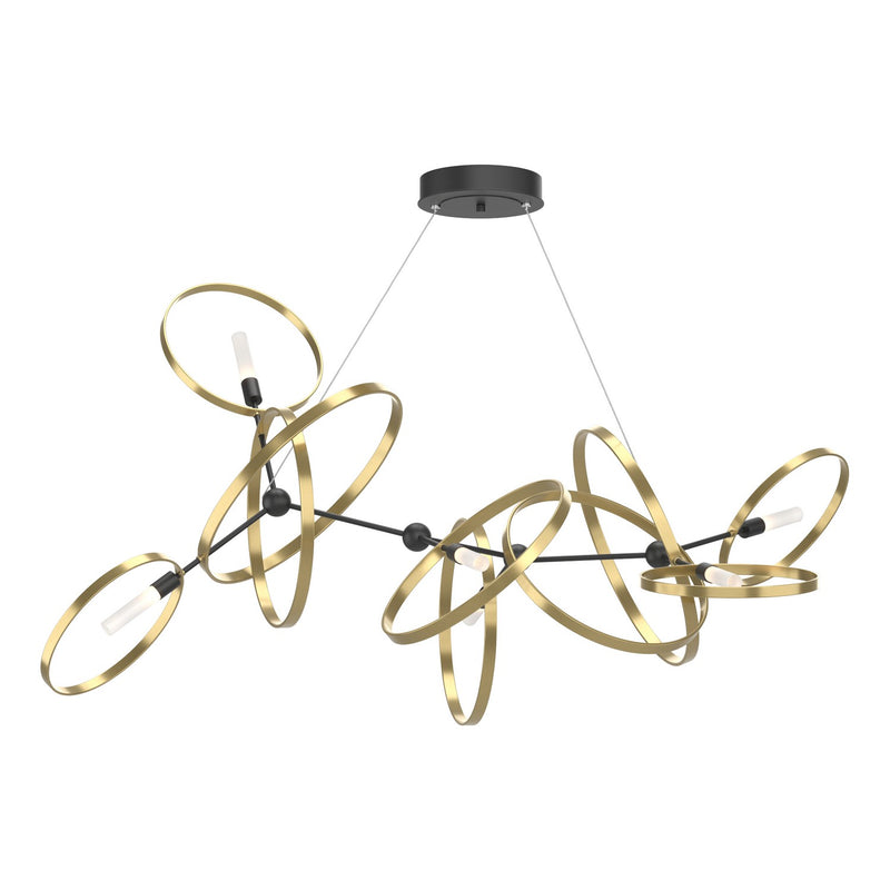 Hubbardton Forge 138920-SKT-STND-10-86 Six Light Pendant, Black