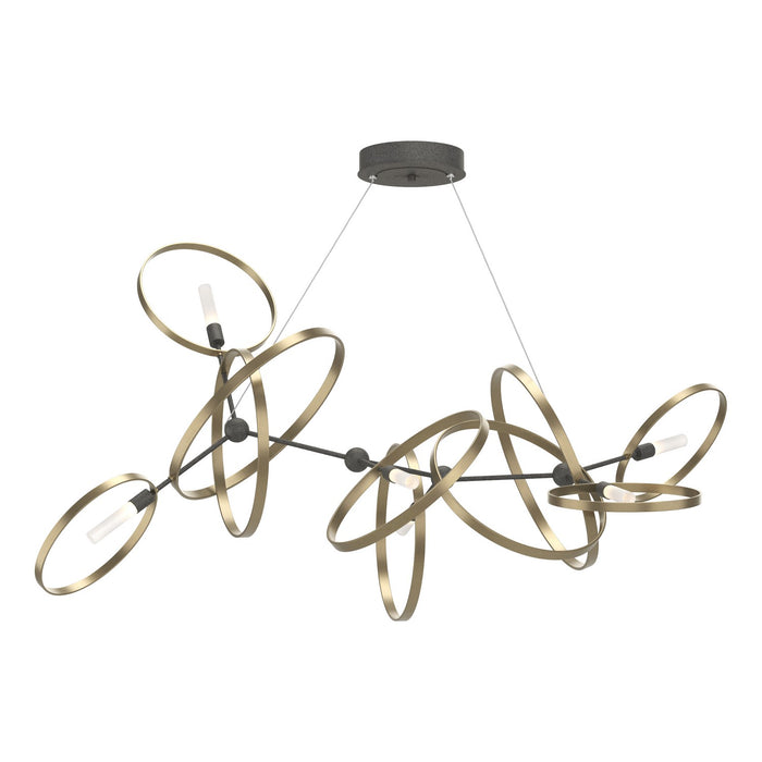 Hubbardton Forge 138920-SKT-STND-20-84 Six Light Pendant, Natural Iron