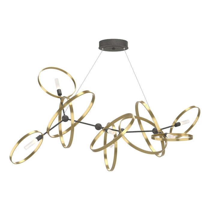Hubbardton Forge 138920-SKT-STND-20-86 Six Light Pendant, Natural Iron
