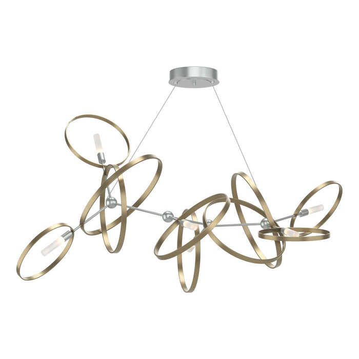 Hubbardton Forge 138920-SKT-STND-82-84 Six Light Pendant, Vintage Platinum