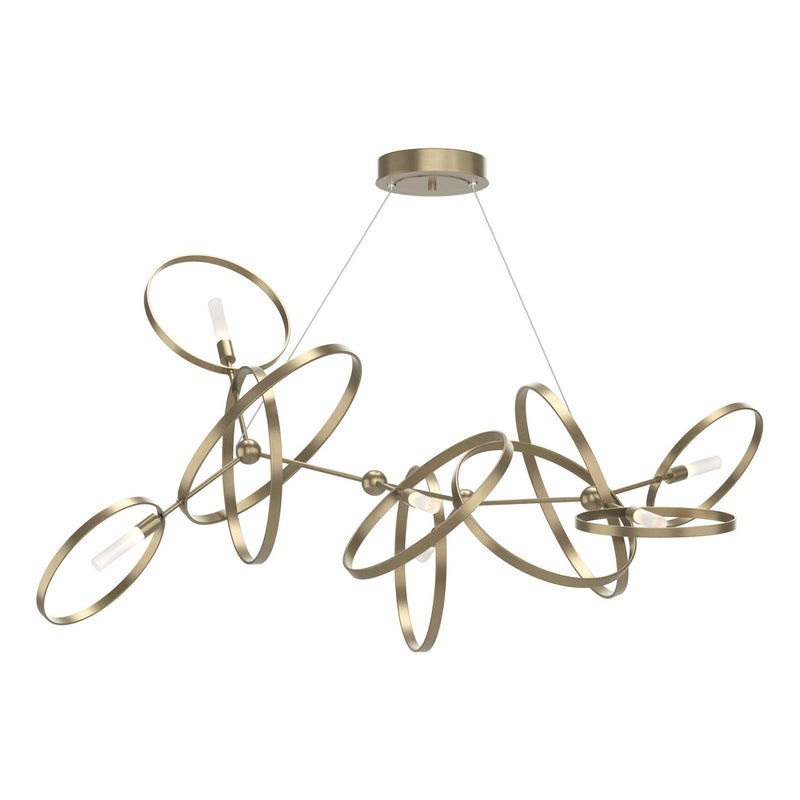 Hubbardton Forge 138920-SKT-STND-84-84 Six Light Pendant, Soft Gold