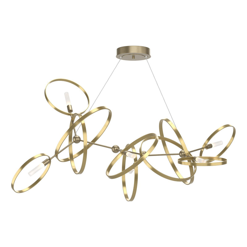 Hubbardton Forge 138920-SKT-STND-84-86 Six Light Pendant, Soft Gold