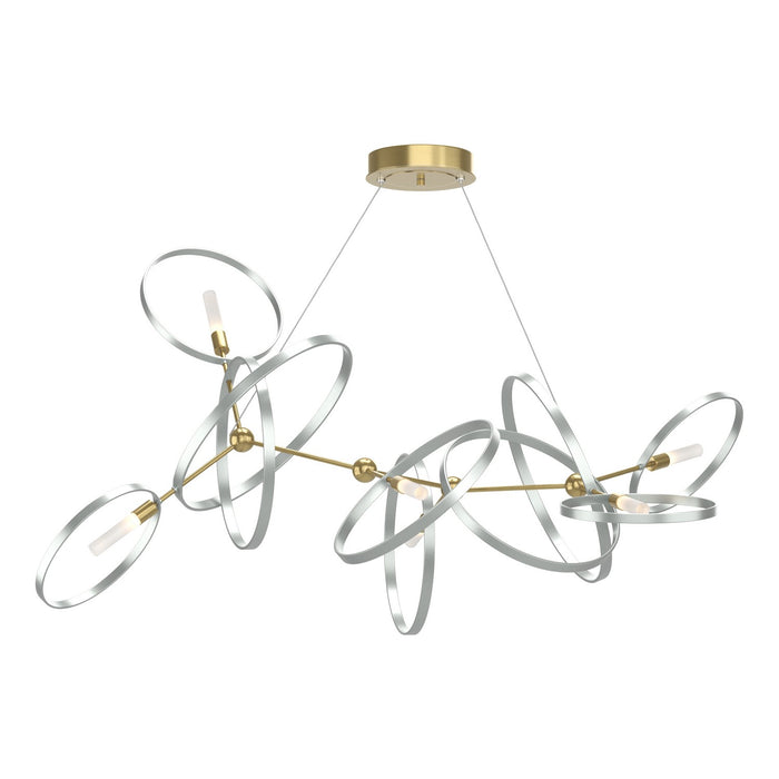 Hubbardton Forge 138920-SKT-STND-86-82 Six Light Pendant, Modern Brass