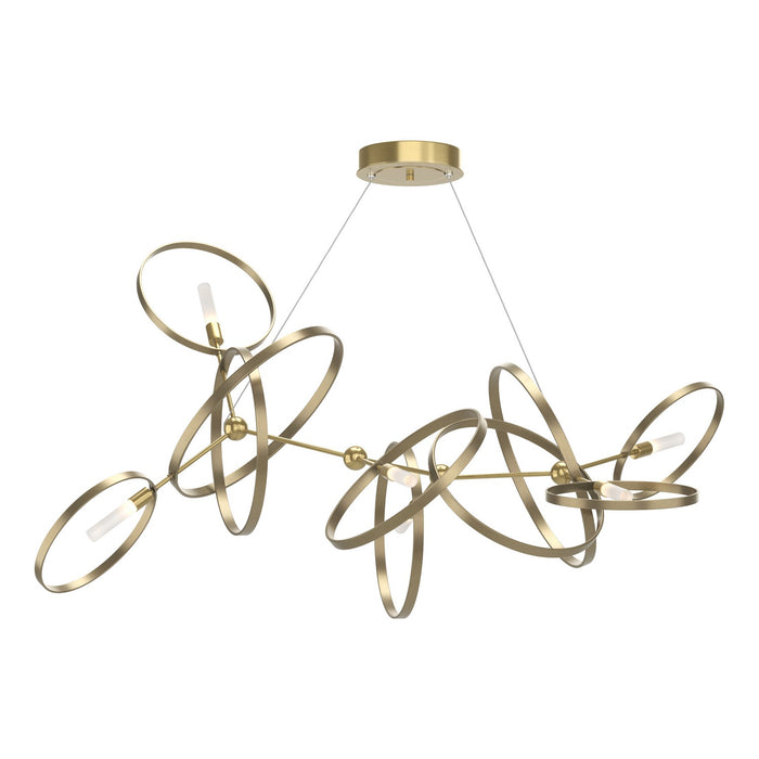 Hubbardton Forge 138920-SKT-STND-86-84 Six Light Pendant, Modern Brass