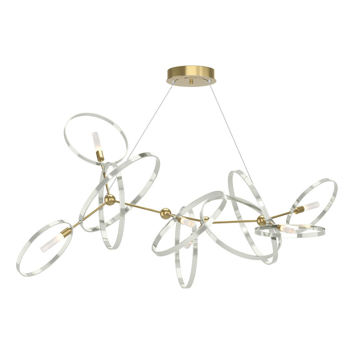 Hubbardton Forge 138920-SKT-STND-86-85 Six Light Pendant, Modern Brass
