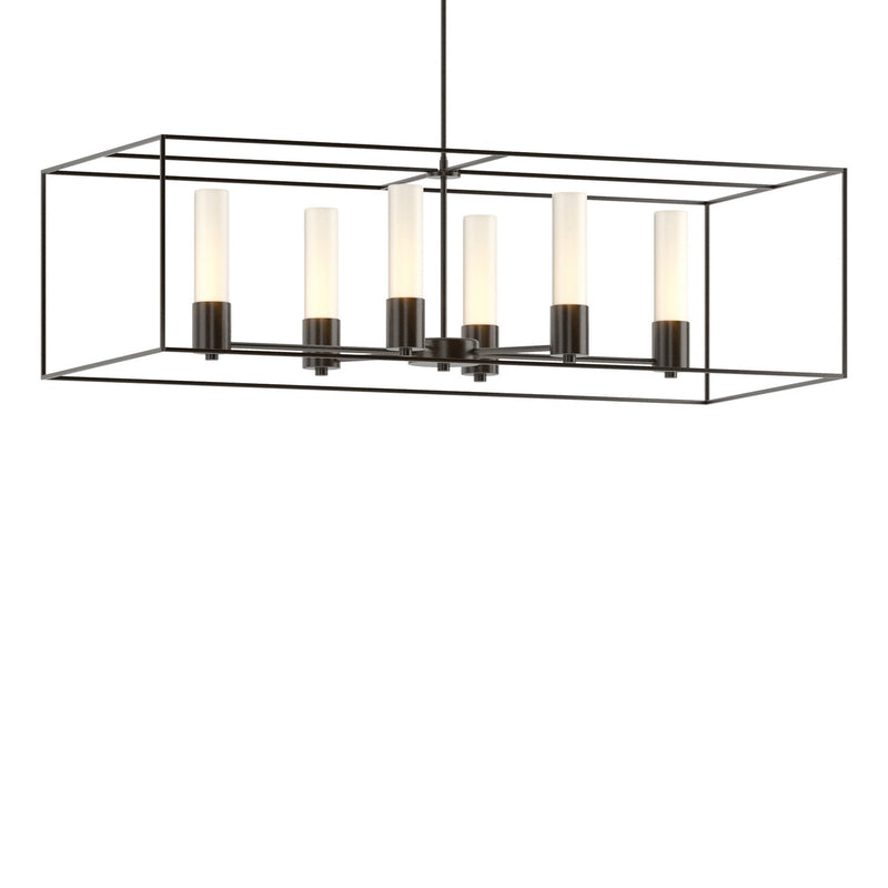 Hubbardton Forge 138940-SKT-MULT-14-14-GG0392 Six Light Pendant, Oil Rubbed Bronze